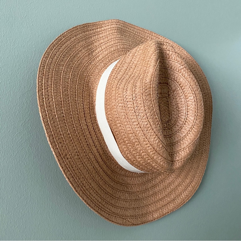 Madewell Packable Braided Straw Hat, M/L Size, Tan and Cream Color - Picture 4 of 10